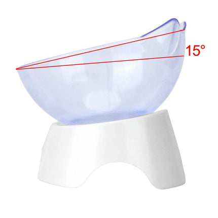 Transparent Cat Bowl For Cats Dogs Feeders Non-slip With Stand Base Pet Food and Water Bowls Pet Supplies