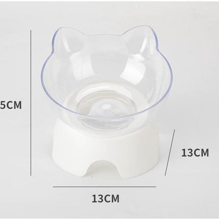 Transparent Cat Bowl For Cats Dogs Feeders Non-slip With Stand Base Pet Food and Water Bowls Pet Supplies