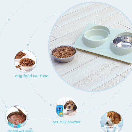 Pet  Stainless Steel  Bowl Dog Cat  Dog Bowl Pet Food Storage Bowls Outdoor Travel Portable Puppy Food Container Feeder Dish