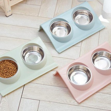 Pet  Stainless Steel  Bowl Dog Cat  Dog Bowl Pet Food Storage Bowls Outdoor Travel Portable Puppy Food Container Feeder Dish