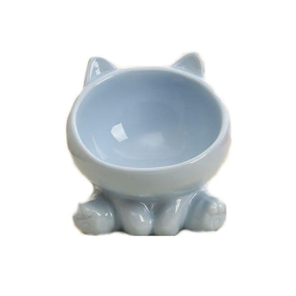 Cat Bowl Pet Accessories Ceramic Diagonal High Feet Cute Protection Cervical Spine Dog Bowl Drink Water Bowl Pet Supplies