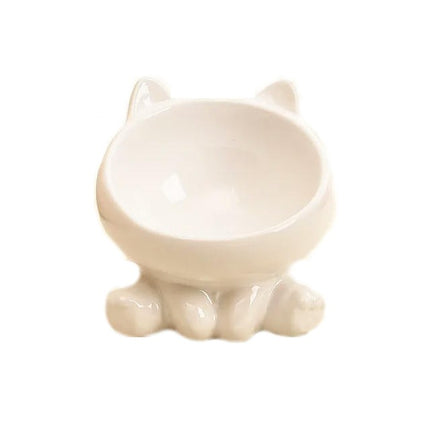 Cat Bowl Pet Accessories Ceramic Diagonal High Feet Cute Protection Cervical Spine Dog Bowl Drink Water Bowl Pet Supplies