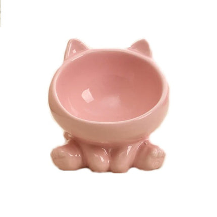 Cat Bowl Pet Accessories Ceramic Diagonal High Feet Cute Protection Cervical Spine Dog Bowl Drink Water Bowl Pet Supplies