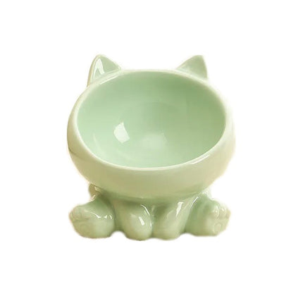 Cat Bowl Pet Accessories Ceramic Diagonal High Feet Cute Protection Cervical Spine Dog Bowl Drink Water Bowl Pet Supplies