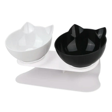 Non-Slip Pet Bowls For Cats Food Cat Water Bowl Double Cat Bowl Dog Bowl Pet Feeding Cat Dogs Feeder Protection Cervical