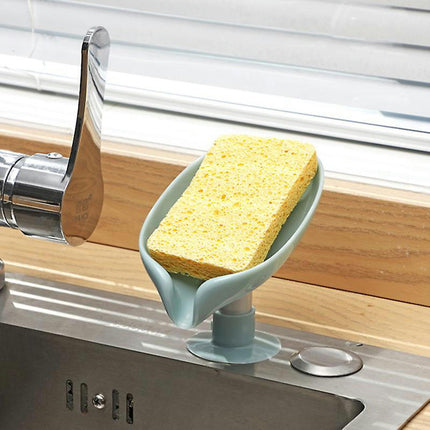 Portable Draining Soap DishLeaf Shape Soap Dish-Bathroom Accessory for Toiletries and Laundry Soap