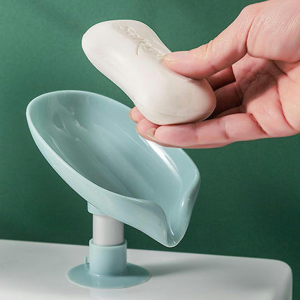 Portable Draining Soap DishLeaf Shape Soap Dish-Bathroom Accessory for Toiletries and Laundry Soap