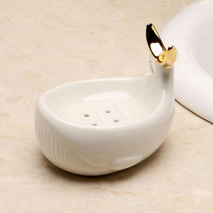 Soap Dish For Bathroom Whale Shaped Ceramic Drain Bar Soap Box For Shower Holder Home Accessories