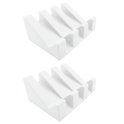 2pcs Home Accessories Soap Dish Silicone Flexible With Drain Solid For Bathroom Soap Box