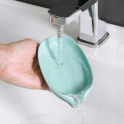 Leaf Shape Soap Box Drain Soap Holder Bathroom Accessories Soap Dish For Bathroom Soap Container