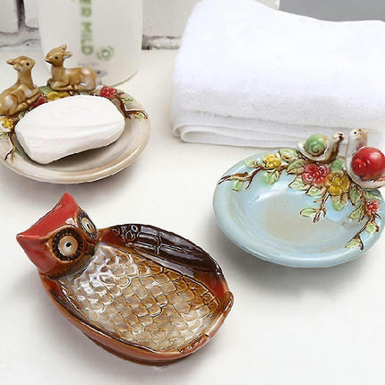 Ceramic Soap Dish for Bathroom Home Soap Container Home Portable Bathroom Soap Dishe Model K