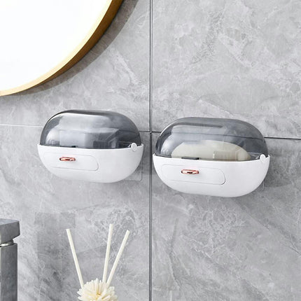 Plastic Bathroom Soap Dish With Lid Soap Dish With Water Collection Plate Home Bathroom Shower Supplies