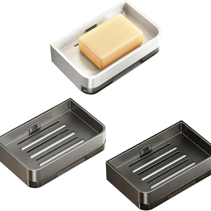 Aluminium Alloy Bathroom Soap Dish with Drain Water Wall Soap Dish Bathroom Accessories Soap Dish