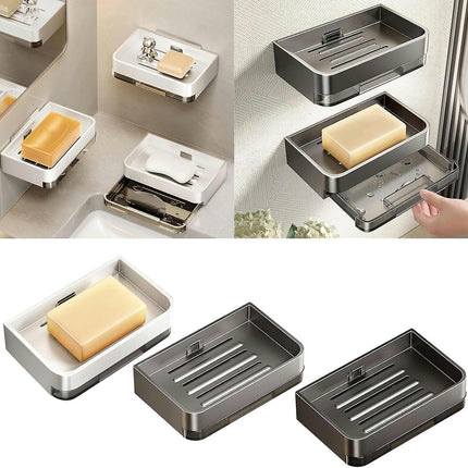 Aluminium Alloy Bathroom Soap Dish with Drain Water Wall Soap Dish Bathroom Accessories Soap Dish