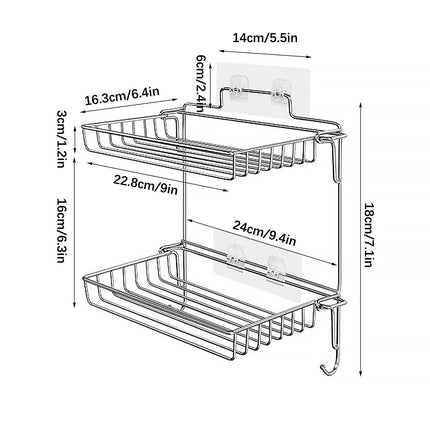 Shower Caddy Organizer Sturdy Creative Durabler Hanging Basket Shelf