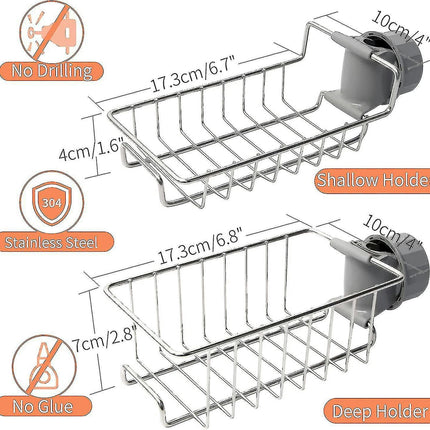 2pcs Shower Caddies Stainless Steel Bathroom Accessories Caddy Storage Shelves