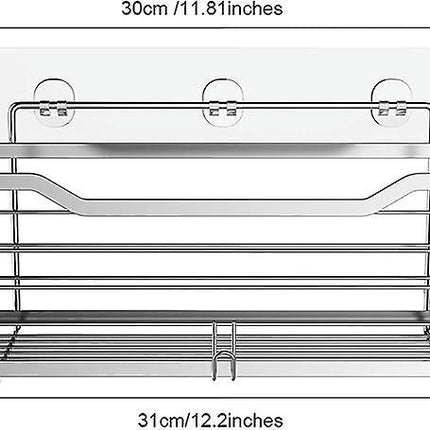 Stainless Steel Shower Caddy Shelf - Bathroom Shower Organizers-No Drilling