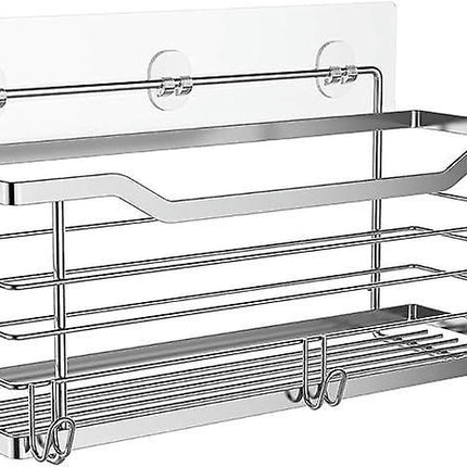 Stainless Steel Shower Caddy Shelf - Bathroom Shower Organizers-No Drilling