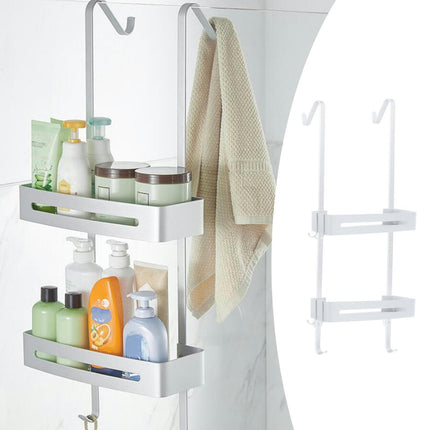 Hanging Shower Caddy Over Door Bathroom Tub Shelf Over Shower Door Caddy White