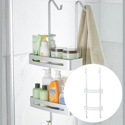 Hanging Shower Caddy Over Door Bathroom Tub Shelf Over Shower Door Caddy White