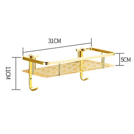 Shower Caddy Basket With Hooks-No Drilling Shower Caddy Bathroom Shelf Shower Shelf