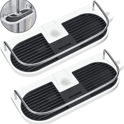 2 Pack Shower Caddy No Drilling Shower Caddy - Bathroom Shampoo Organizer, Fits 19mm-25mm Rails.