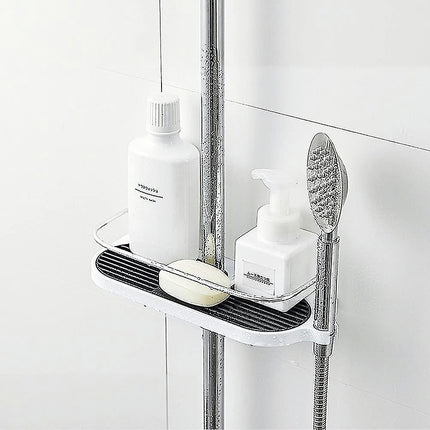 2 Pack Shower Caddy No Drilling Shower Caddy - Bathroom Shampoo Organizer, Fits 19mm-25mm Rails.