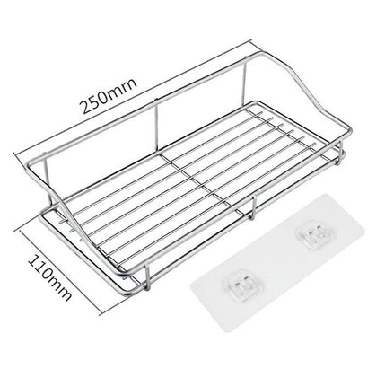 Stainless Steel Shower Shelf and Storage with Stainless Steel Shower Caddy, Wall Mounted Shower Caddy for Bathroom, Chrome Shower Caddy