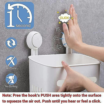 Suction Cup Shower Caddy No Drilling Suction Cup Shower Caddy Detachable Bathroom Shower Caddy