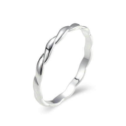 Plain Silver Rings for Women Engagement Wedding Ring Sterling Silver Band Rings