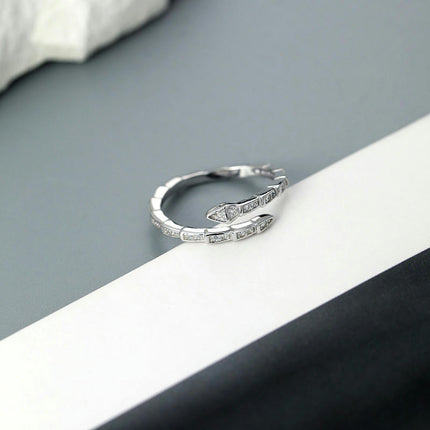 Silver Rings for Women Wedding Band Adjustable snake Engagement Ring Jewelry for Women Girls