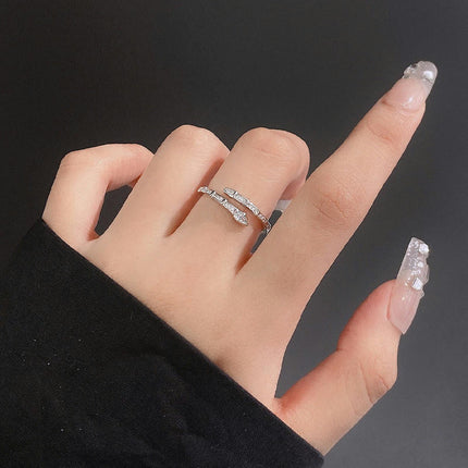 Silver Rings for Women Wedding Band Adjustable snake Engagement Ring Jewelry for Women Girls