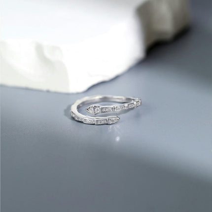 Silver Rings for Women Wedding Band Adjustable snake Engagement Ring Jewelry for Women Girls