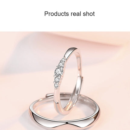 Ring for Couple 925 Sterling Silver Ring Open Adjustable Ring Wedding Ring Men and Women