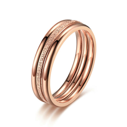 Plain Rings Thin Stackable Simple Dome Couples Rose Gold Silver Wedding Band Ring For Men Women