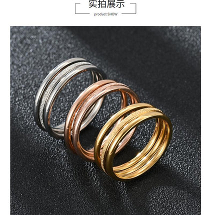 Plain Rings Thin Stackable Simple Dome Couples Rose Gold Silver Wedding Band Ring For Men Women