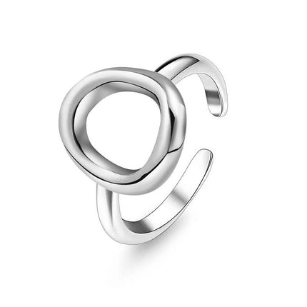 Open Ring for Women Adjustable Rings Engagement Wedding Band Stainless Steel Ring for Girl