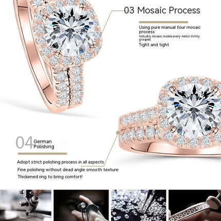 925 Sterling Silver CZ Cubic Zirconia Stackable Ring Eternity Wedding Engagement Band for Women Size