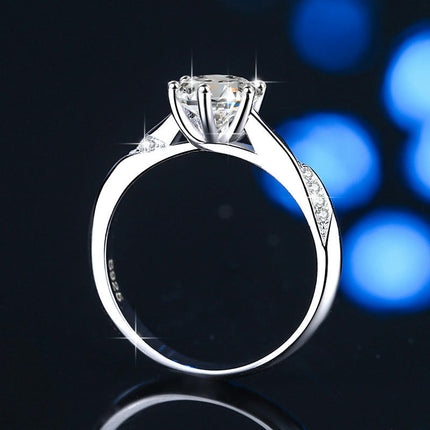 Sterling Silver Adjustable Ring S925 Silver Rings for Women Minimalist zircon Finger Rings