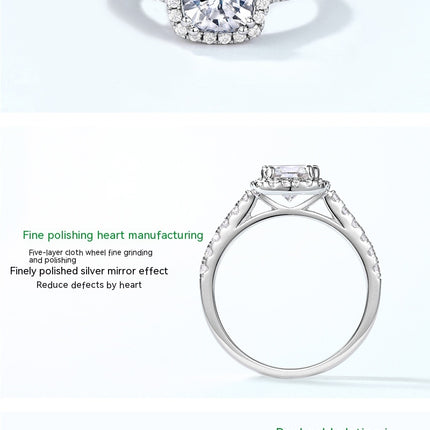 S925 Silver Ring, Engagement Rings for Women, Promise Rings Simulated Diamond Wedding Bands