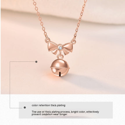 Christmas Bell Necklace S925 Sterling Silver Jingle Bells Pendant Necklace Christmas for Girlfriend