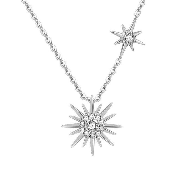 s925 Sterling Silver Necklace Sun Necklace For Women Sun Pendant for Women Sterling Silver Necklace