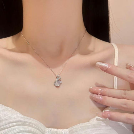 S925 Sterling Silver Necklace Women's National Style Light Luxury Clavicle Chain Jewelry