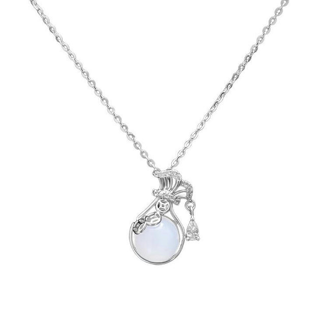 S925 Sterling Silver Necklace Women's National Style Light Luxury Clavicle Chain Jewelry