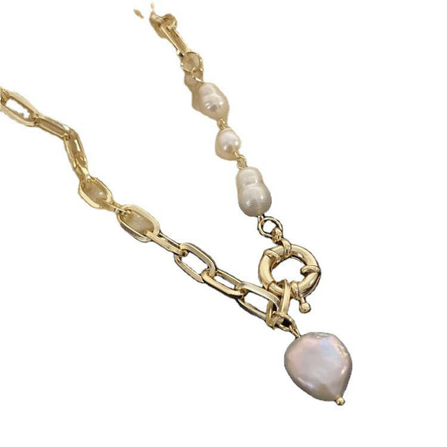 Freshwater Baroque Pearl Necklace Women Choker Elegant Jewelry for Mom/Wife Women's Necklace