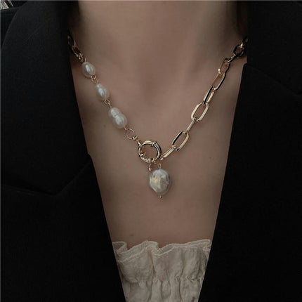 Freshwater Baroque Pearl Necklace Women Choker Elegant Jewelry for Mom/Wife Women's Necklace