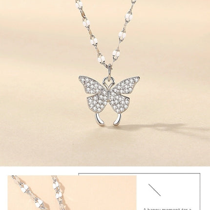 Sterling Silver Butterfly Pendant Necklace Butterfly for Butterfly Lovers Jewelry for Women