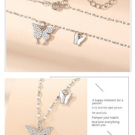 Sterling Silver Butterfly Pendant Necklace Butterfly for Butterfly Lovers Jewelry for Women