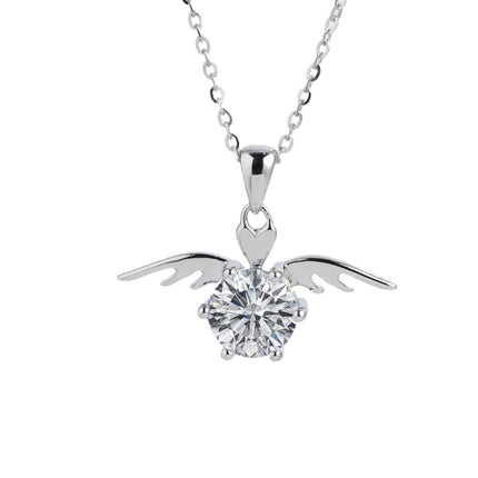 925 Sterling Silver Guardian Angel Pendant Necklace for Women Silver Necklace Jewelry