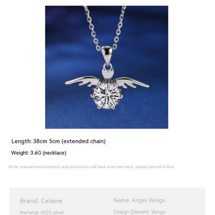 925 Sterling Silver Guardian Angel Pendant Necklace for Women Silver Necklace Jewelry